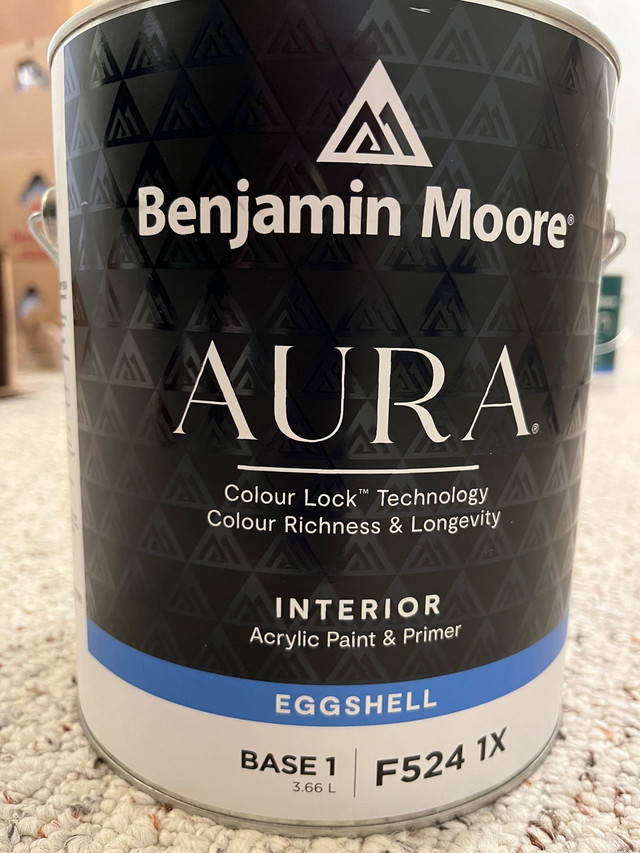 Benjamin Moore Aura Eggshell -Boothbay Gray HC-165 in Painting & Paint Supplies in Calgary - Image 2
