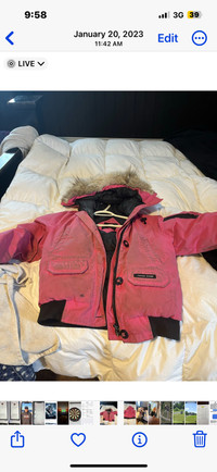  Pink Canada, goose bomber jacket