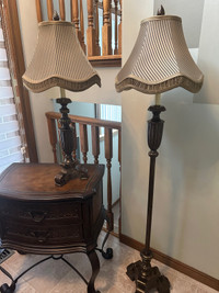 Floor lamp with matching Table top Lamp