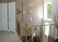 48'' oversize barn wood wall clock, giant wooden clock, 3D clock