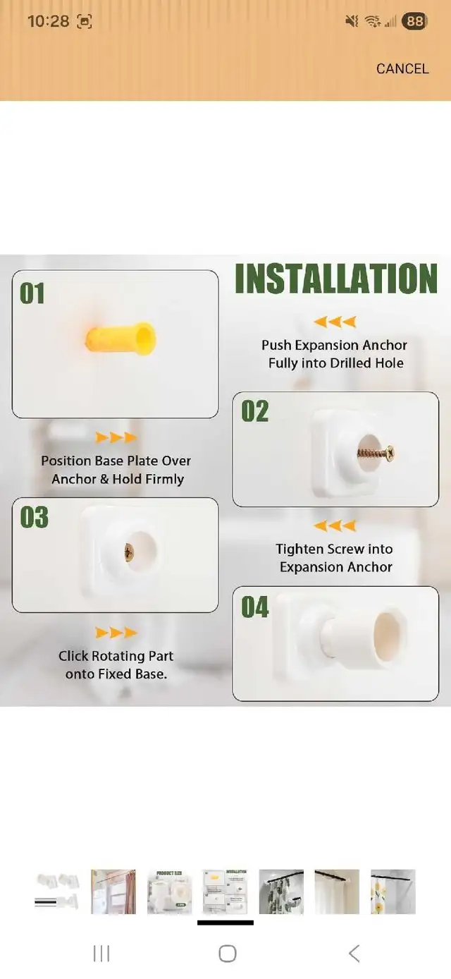 Angled Shower Rod Mount for sloped walls in Plumbing, Sinks, Toilets & Showers in Ottawa - Image 5