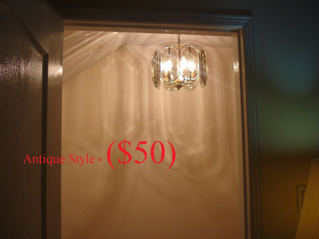 2 Chandeliers. One is Antique Wrought Iron. Lights from 5$ in Indoor Lighting & Fans in Mississauga / Peel Region - Image 4