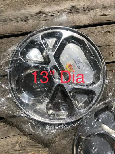 New large 5 sectional stainless steel dishes , View more