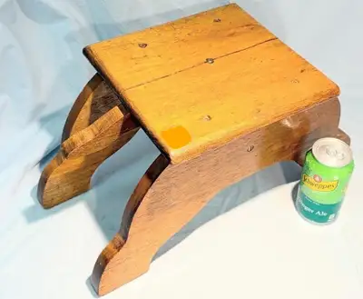 ANTIQUE FARM MILKING STOOL with HANDLE, View more
