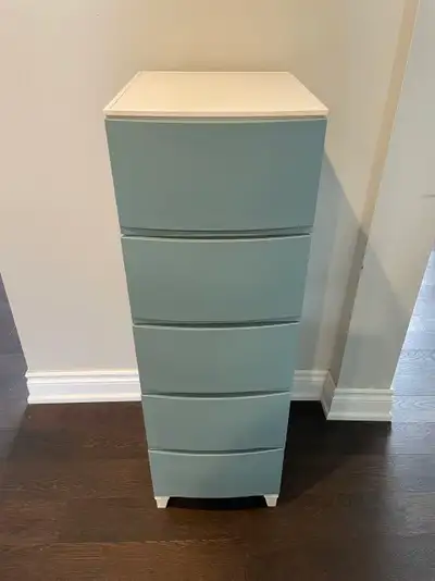 5-tier storage chest in sand blue, View more