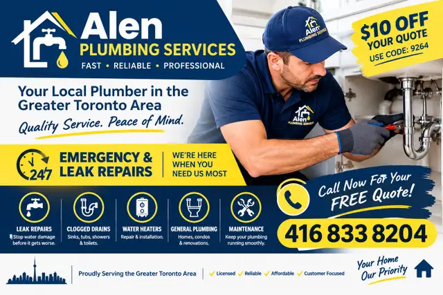Plumbing Services available in GTA