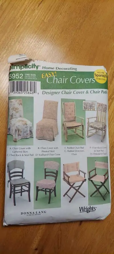 patron Simplicity pour recouvrir des chaises, View more