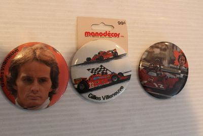 Vintage 3 Macarons  Gilles Villeneuve Formule 1, View more