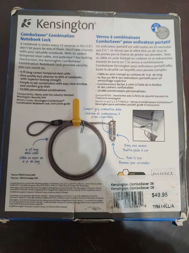 Kensington ComboSaver Combination Notebook Lock63234962498819121