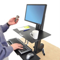 WorkFit-S, Single HD Workstation with Worksurface (black)