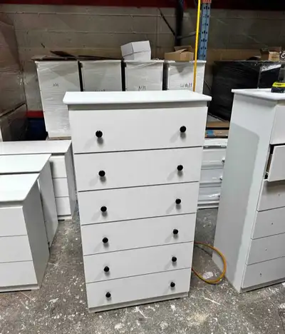 Premium White 6 Drawer Chest –, View more