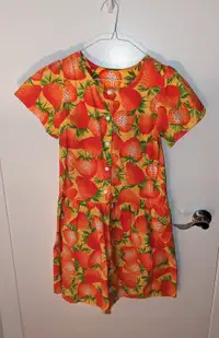 Brand New Strawberry Summer Dress - Girls (Kids) Size Large 