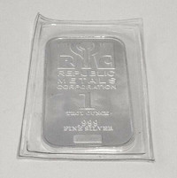 1 oz RMC silver/argent bar (.999) Vintage old style
