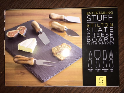 Stilton Slate Cheese Board & 4 Knives, View more