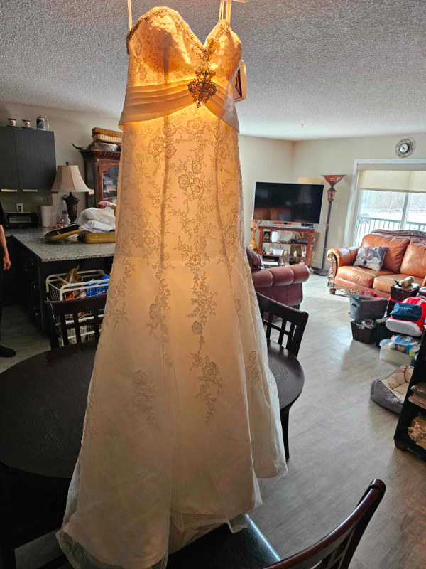 DAVINCI SIZE 10 WEDDING DRESS (SUGGESTED RETAIL $1170) in Wedding in Edmonton - Image 2