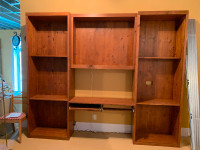 SOLID PINE DESK WALL UNIT   (8 ft x 9.5 ft)