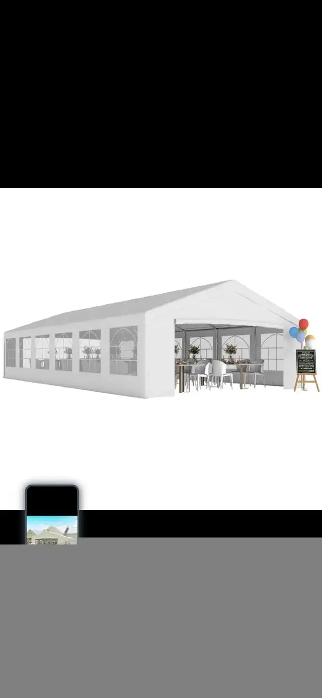 40'x20' Heavy Duty Large Party Tent & Carport with Removable Sid in BBQs & Outdoor Cooking in Markham / York Region - Image 3