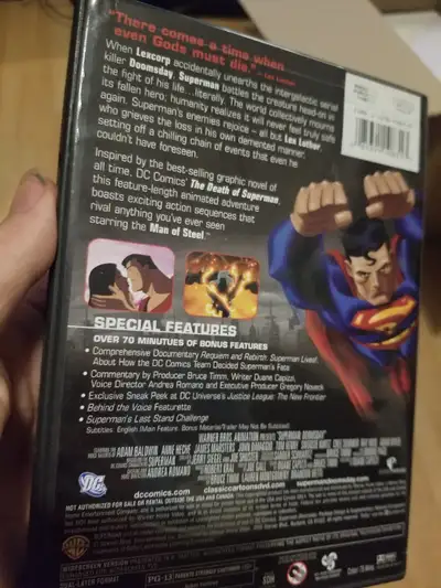 DC Comics animated Superman movie DVD