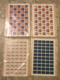 Vintage 1975 Canada Post Christmas Stamp Sheet Pane Set