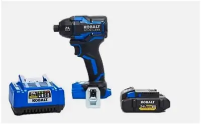 Kobalt XTR 24-Volt Max 1/4in Brushless Cordless Impact Driver 1-Battery Included- Hard case This XTR...