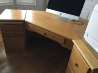 Desk-Executive- Solid  Oak- Natural stain- Oak chair to match