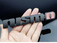 Brand New Nismo Emblem Badge Sticker Metal Black and Silver