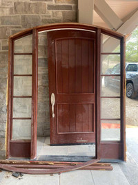 Custom Wood Entry Door w Sidelites