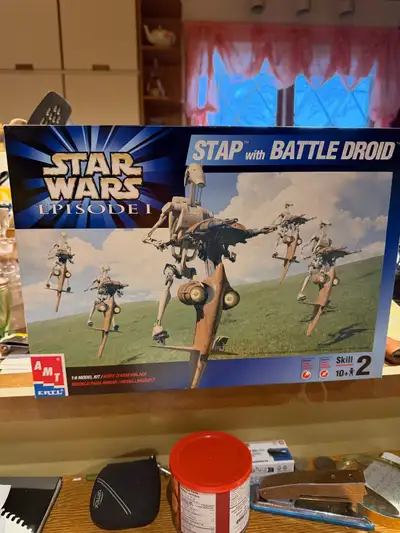 Vintage Star Wars Stap / Battledroid kit from 1995 new in box unassembled— mint shape AMT/ ERTL —ask...