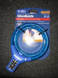 Bike Lock - WordLock - 10mm - 6Ft/182 CM - Brand New Sealed