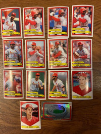 Lot of 14 1989 Panini St. Louis Cardinals baseball stickers