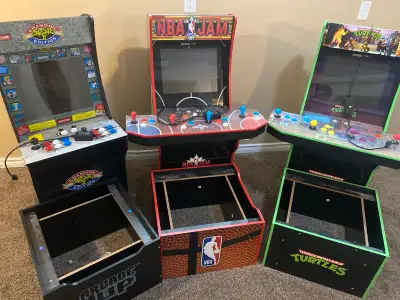 I'm selling a collection of used Arcade1Up arcade machines, each offering a unique retro gaming expe...