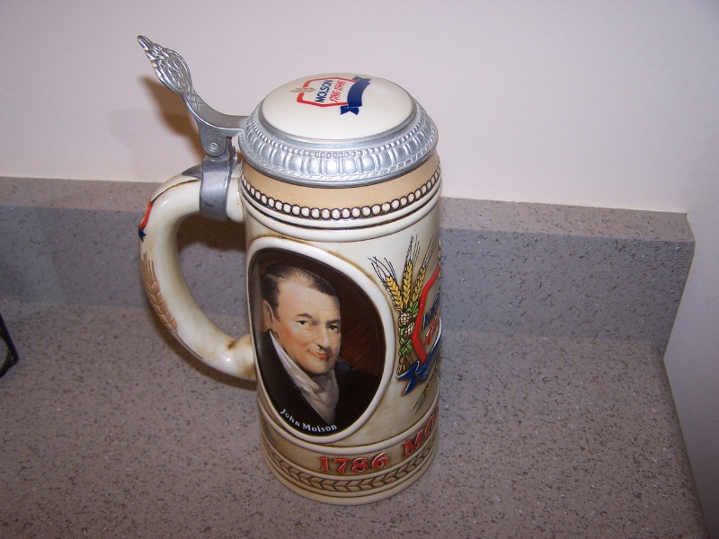 Rare Vintage John Molson 17861986 Lidded Beer Stein numbered Arts