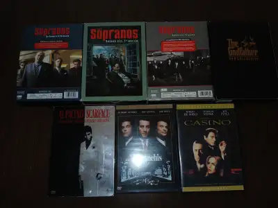 Coffrets DVD,  Sopranos, Godfather, Scarface, Casino, Affranchis, View more