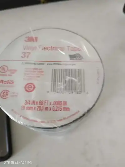 I'm offering a new roll of 3M Vinyl Electrical Tape 3/4 inch by 66 feet, ensuring you have a reliabl...