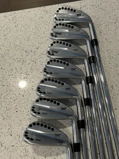 Selling a very clean set of PXG stiff irons. New grips at the end of last year. 3 rounds max of use....