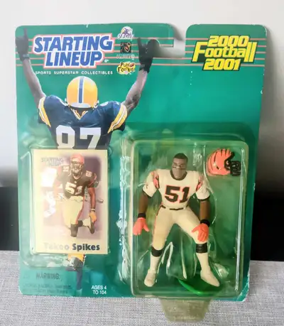 Brand new 2000-2001 HASBRO STARTING LINEUP TAKEO SPIKES, View more