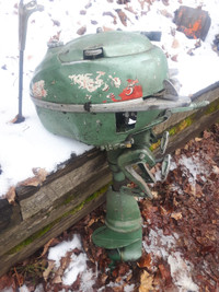 JOHNSON 5HP OUTBOARD MOTOR ( FOR PARTS OR REPAIR)