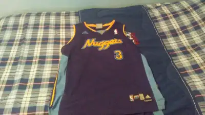 Very rare vintage Denver Nuggets alternate Allen Iverson jersey. 17 year NBA career. 11 time all sta...
