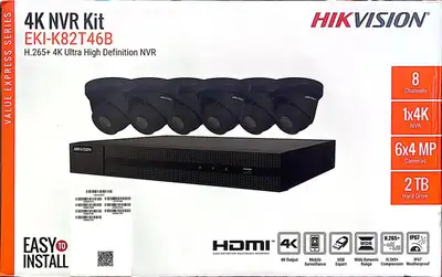 Hikvision IP Security Camera Kit 8 Channel 4K NVR, View more