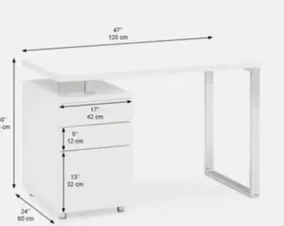 Structube -  Manchester Desk - White , View more