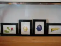 Hand Painted Original Water Colour Fruits and Vegetables Prints