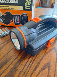 Black & Decker screwdriving travel kit with flashlight