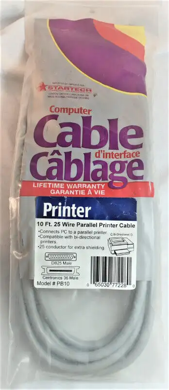 Câble imprimante parallèle bidirectionnel DB25M-CN36M Startech, View more