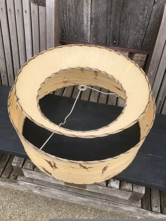 Vintage Antique MCM Fibreglass Lamp Light Shade Retro in Indoor Lighting & Fans in Oakville / Halton Region - Image 4