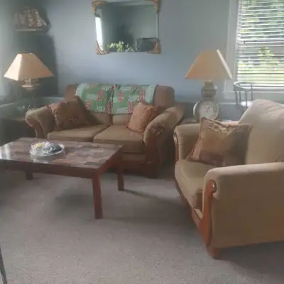love seat & chair, View more