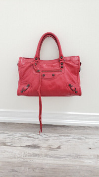 100% Authentic Balenciaga Classic City Bag Red Small