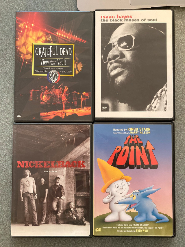 Music DVDs EUC Grateful Dead Isaac Hayes Nickelback The Point in CDs, DVDs & Blu-ray in Calgary