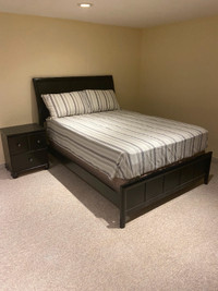 Full Double Bed & End Table