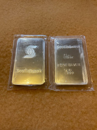 Silver Bullion for Sale 10 oz pure Silver Bars + coins