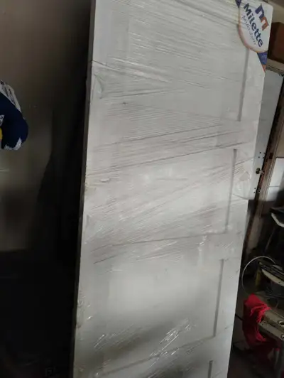 30-inch x 80-inch White Primed 4-Panel Solid Wood MDF, View more
